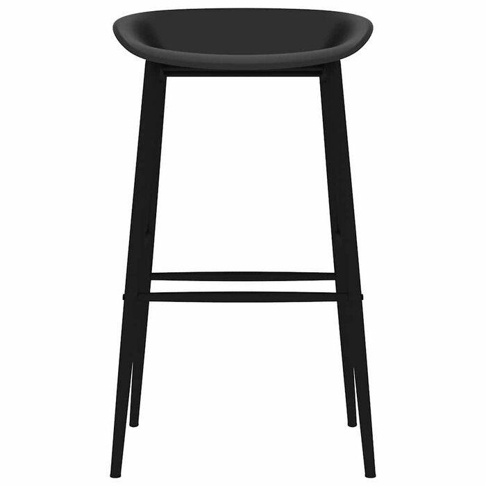 Vidaxl Modernes Barhocker 2er-Set Schwarz - Ergonomisch & stabil - bis zu 36% Rabatt