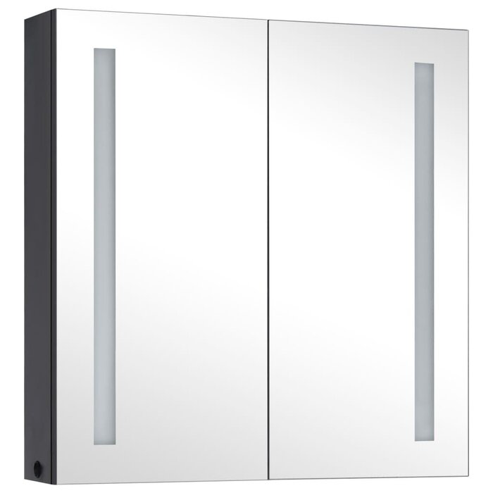 Vidaxl Spiegelschrank mit LED in Anthrazit - bis zu 36% Rabatt im Outlet