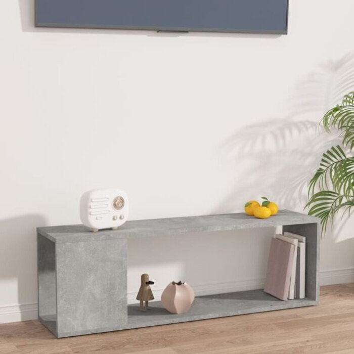 Vidaxl TV-Lowboard in Betongrau 100 cm - bis zu 38% Rabatt im Outlet