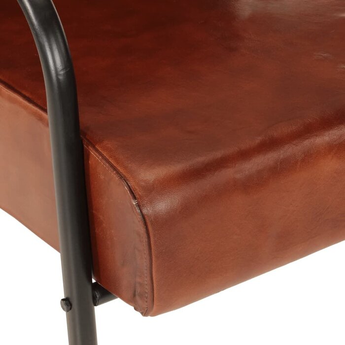 Vidaxl Exklusiver Echtleder-Sessel Braun - Industrielles Design - bis zu 42% Rabatt
