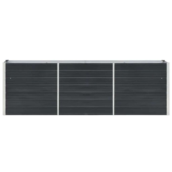 Vidaxl Hochbeet aus verzinktem Stahl 240x40x77 cm - Anthrazit, bis zu 40% günstiger