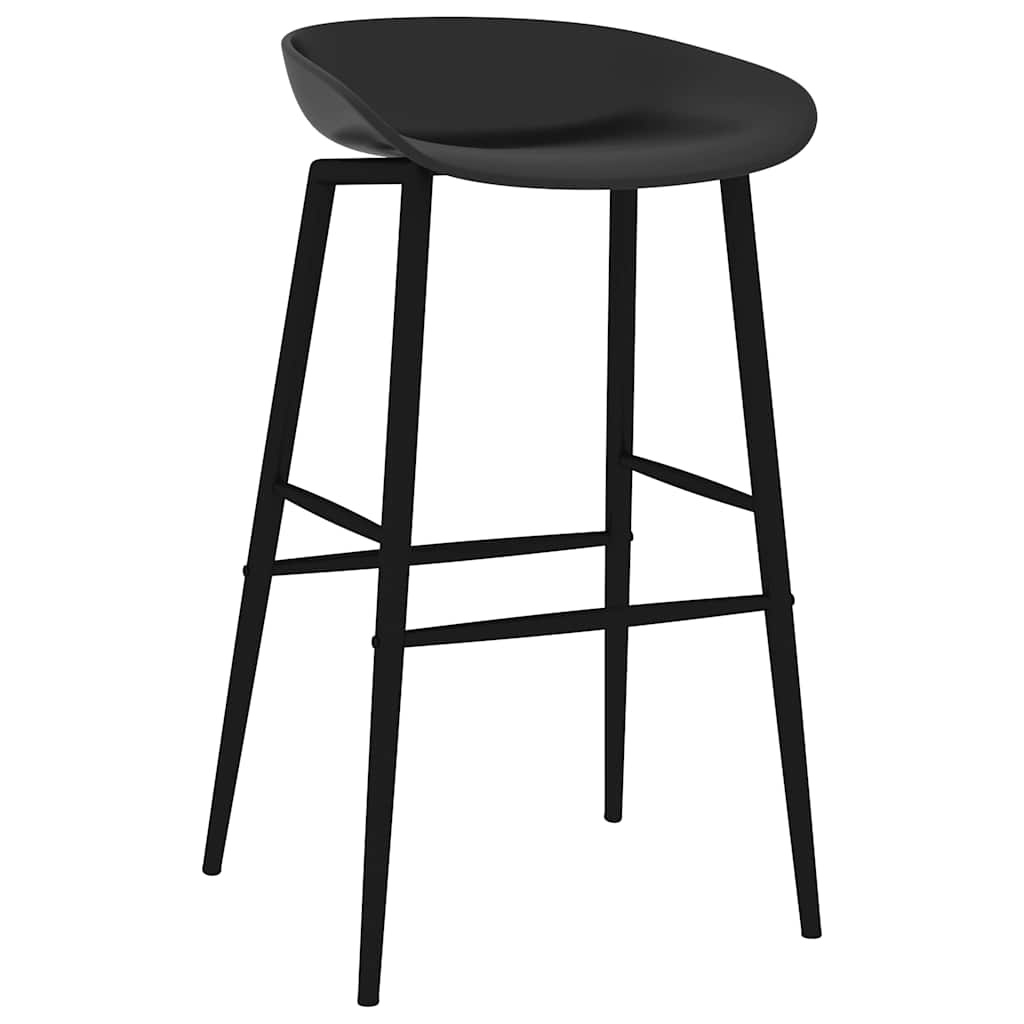 Vidaxl Design Barhocker 2er-Set Schwarz - Ergonomisch & Stabil - Bis zu 41% sparen