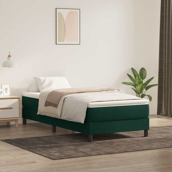 Vidaxl Luxuriöses Boxspringbett 200x220 cm Samt Dunkelgrün - bis zu 41% sparen
