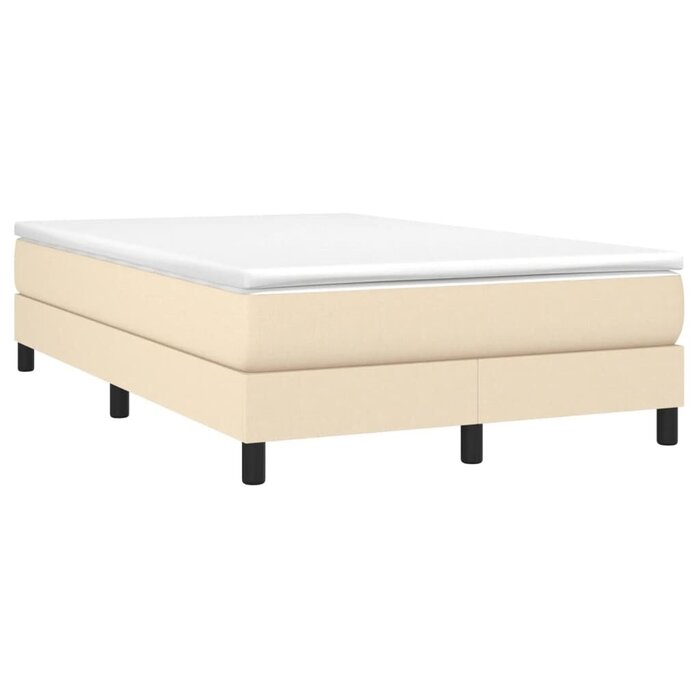 Vidaxl Stoff-Bettgestell 120x200 cm Creme - bis zu 41% sparen