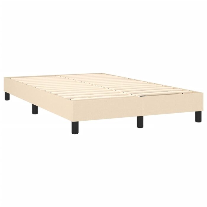 Vidaxl Stoff-Bettgestell 120x200 cm Creme - bis zu 41% sparen