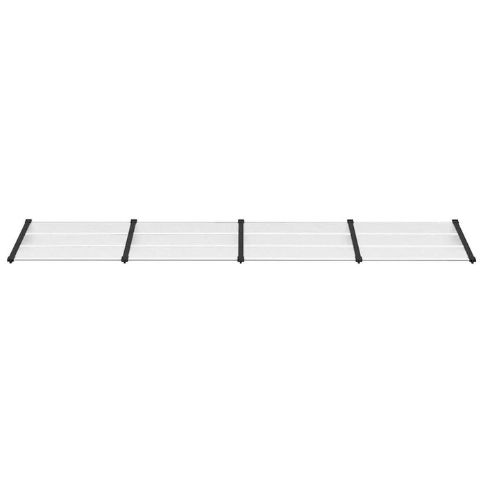 Vidaxl Großes Türvordach 396x90 cm - Polycarbonat Schwarz - bis zu 35% Rabatt