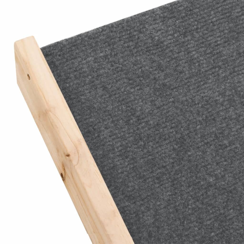 Vidaxl Hundetreppe Massivholz klappbar 105x47cm Grau - bis zu 36% Rabatt