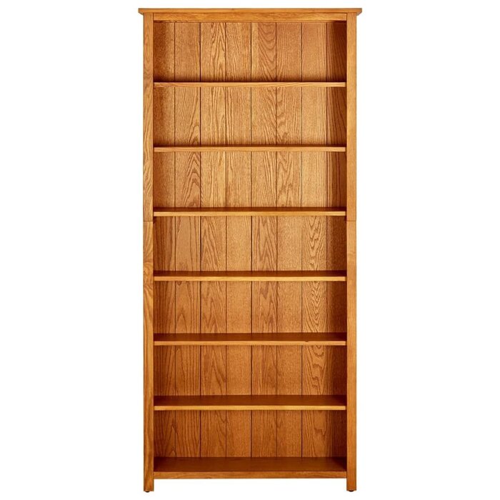Vidaxl Bücherregal Massivholz Eiche 90x22,5x200 cm - jetzt bis zu 37% sparen