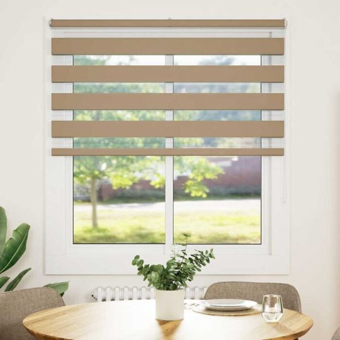 Vidaxl Doppelrollo 120x150 cm Sandbraun - Blickdicht & Flexibel - bis zu 35% Rabatt