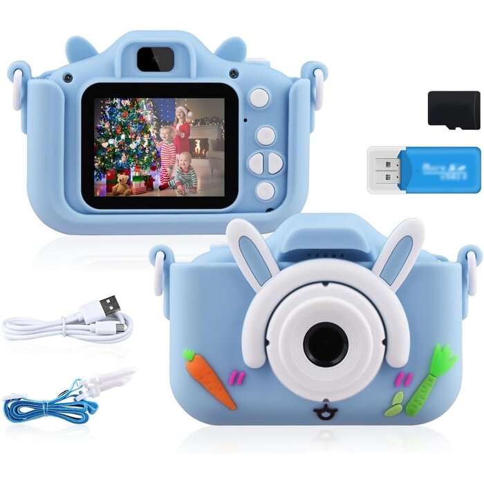 Digitale Kinderkamera 1080p, 32GB, blau - bis zu 34% günstiger!