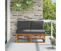 Vidaxl Garten-Mittelsofa Set 2-tlg. aus Akazie | Bis zu 37% Rabatt