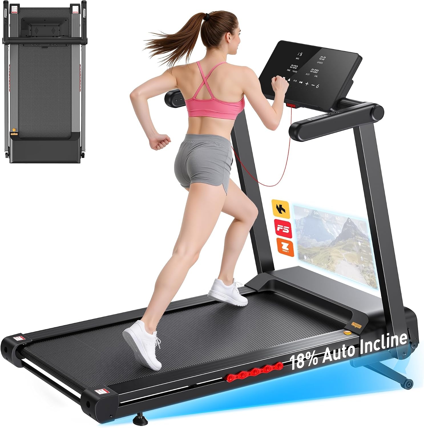 Klappbares Profi-Laufband bis 16 km/h | 4,5 PS | Jetzt bis zu 37% sparen