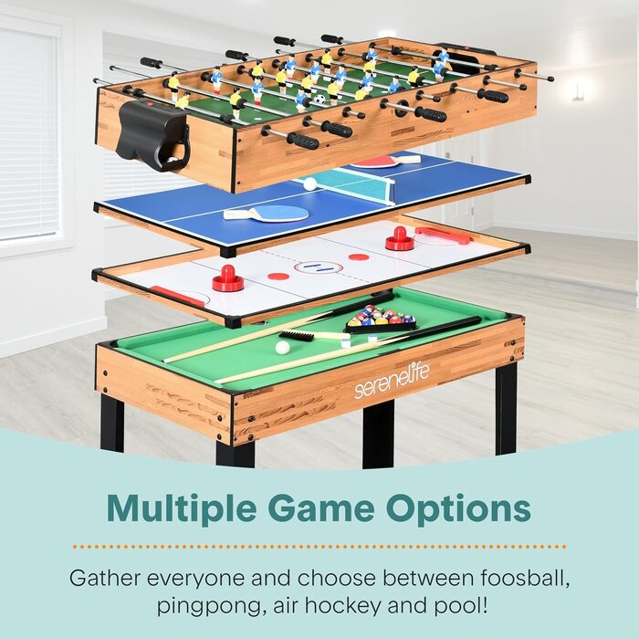 4-in-1 Multifunktionstisch: Spielspaß für die Familie - jetzt bis zu 41% sparen