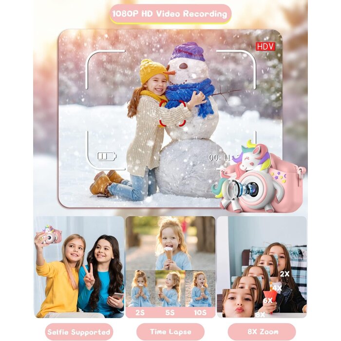 Digitale Einhorn-Kinderkamera 20MP | Bis zu 38% Rabatt auf Rückläufer