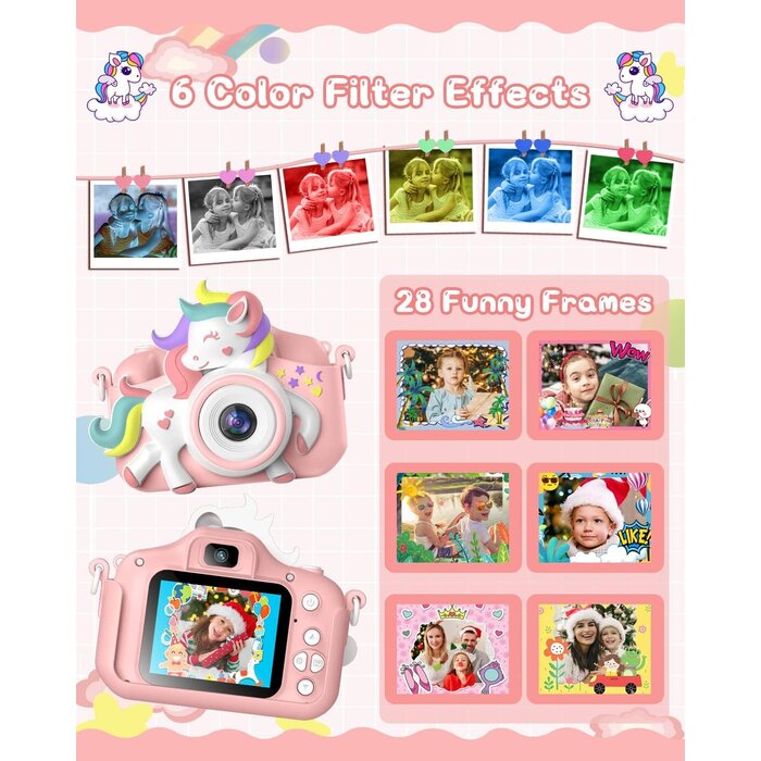Digitale Einhorn-Kinderkamera 20MP | Bis zu 38% Rabatt auf Rückläufer
