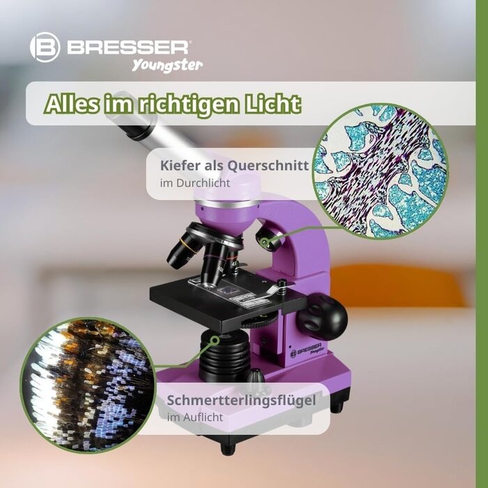 Schülermikroskop 1600x mit Smartphone-Adapter - Lila - bis zu 41% sparen