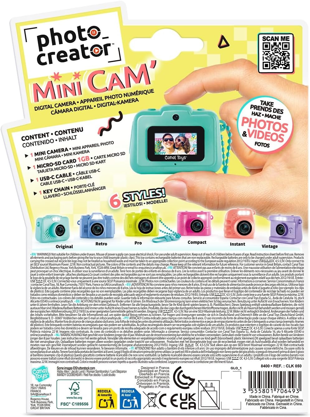 Canal Toys Digitale Kinder-Minikamera mit 1 GB SD-Karte - Blau - bis zu 37% sparen