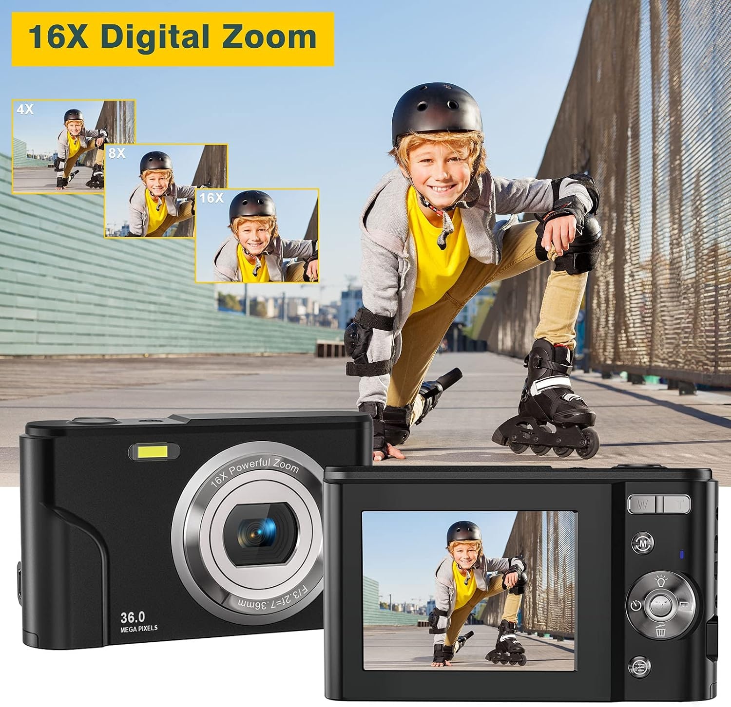 Digitale Kompaktkamera für Einsteiger - 36 MP & FHD | Jetzt bis zu 36% sparen