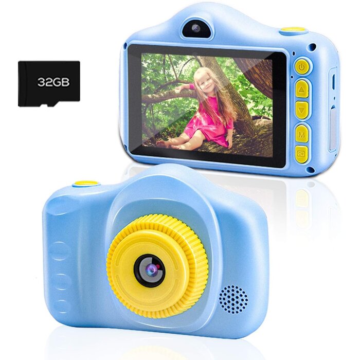 Digitale Kinderkamera 3,5 Zoll Display, 12 MP - Blau | bis zu 38% sparen