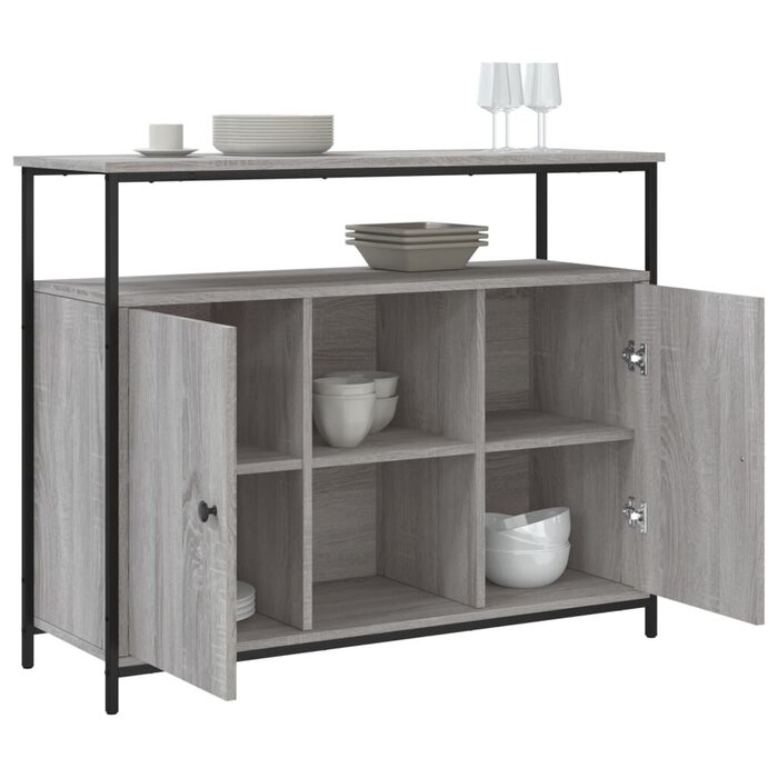 Vidaxl Zeitloses Sideboard 100x35x80 cm Sonoma-Grau - jetzt bis zu 73% sparen!