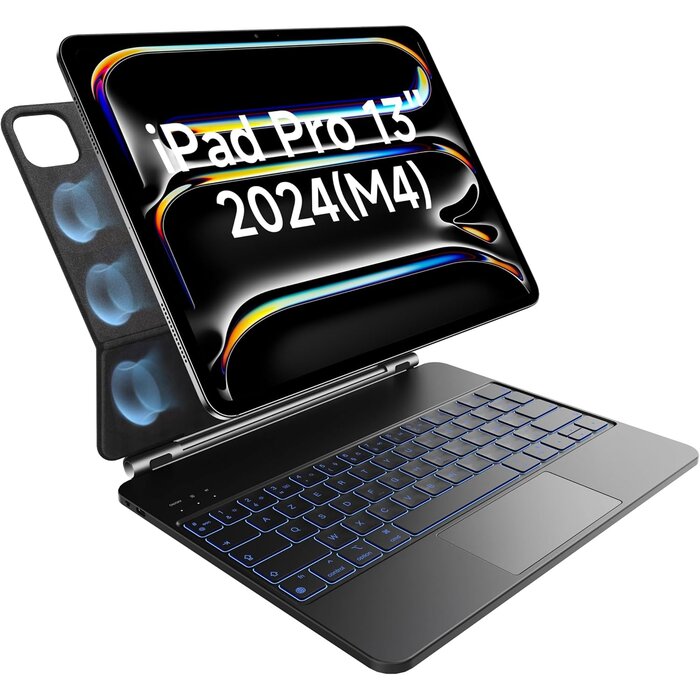 Hou iPad Pro 13 Zoll (M4) Tastatur AZERTY - Schwarz | Bis zu 30% Rabatt