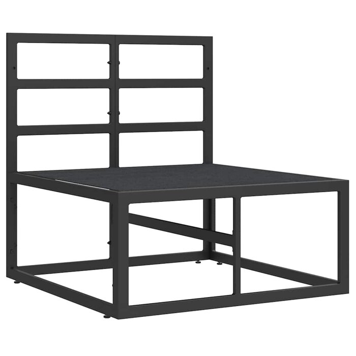 Vidaxl Modernes Garten-Mittelsofa aus Aluminium, Schwarz - jetzt bis zu 52% sparen