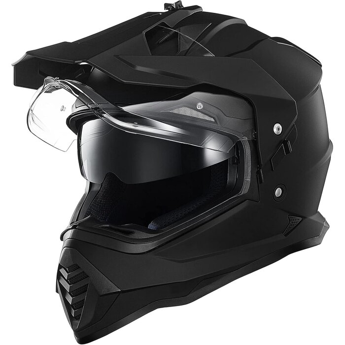 Dual-Sport Adventure Helm | Mattschwarz | Größe M | bis zu 36% Rabatt