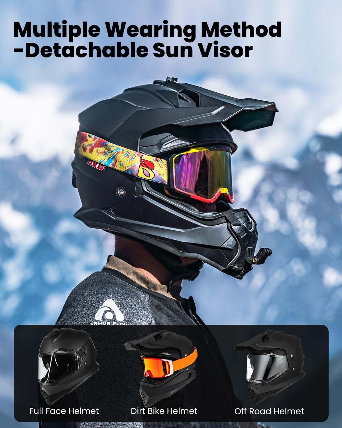 Dual-Sport Adventure Helm | Mattschwarz | Größe M | bis zu 36% Rabatt