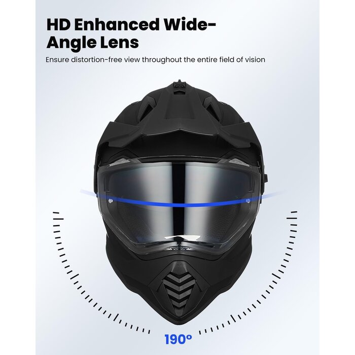 Dual-Sport Adventure Helm | Mattschwarz | Größe M | bis zu 36% Rabatt