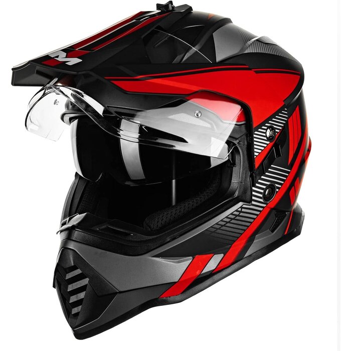 Dual-Sport Adventure Helm | Mattschwarz | Größe M | bis zu 36% Rabatt