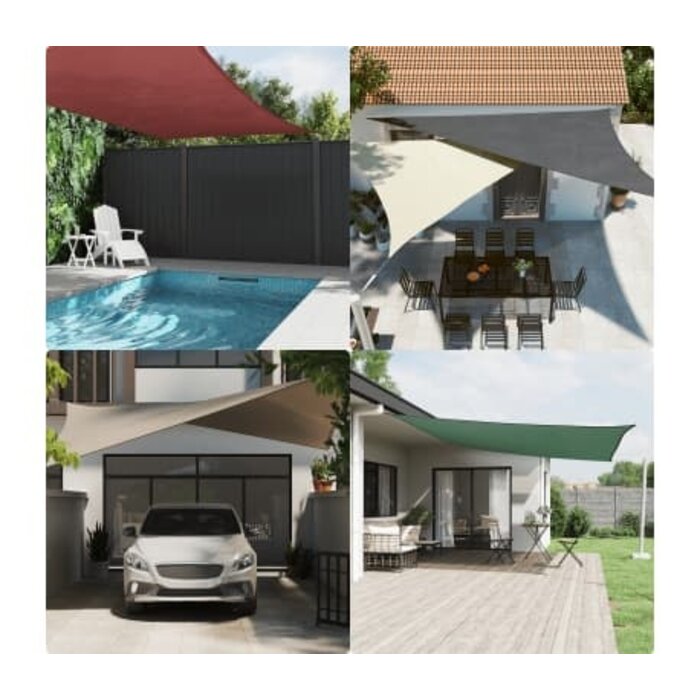 Vidaxl Quadratisches Sonnensegel 4,5x4,5m Lichtgrau - Outlet-Angebot bis zu 40%