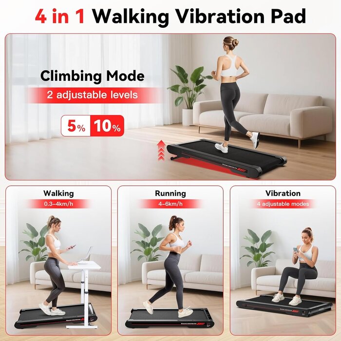 Kompaktes Laufband mit Vibrationsfunktion - bis zu 41% Rabatt