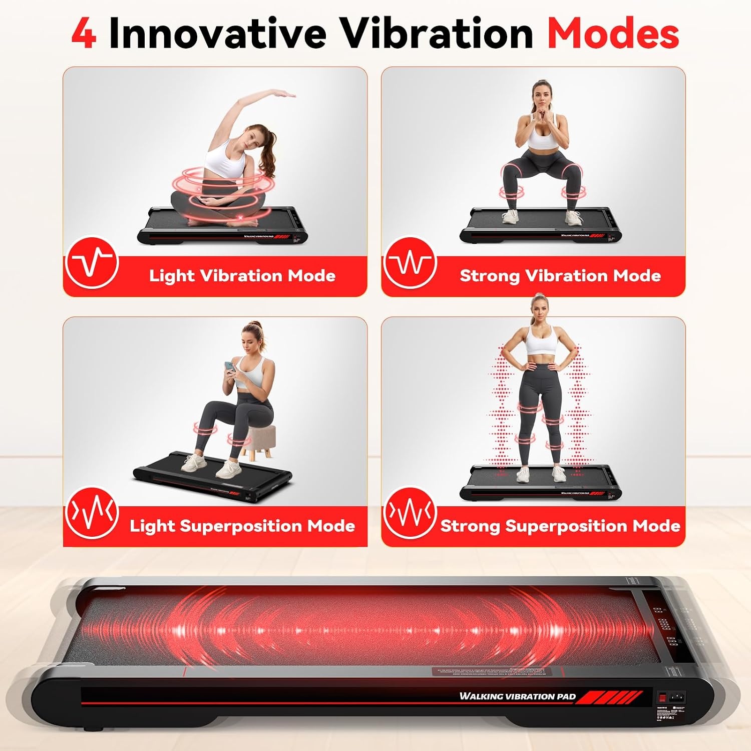 Kompaktes Laufband mit Vibrationsfunktion - bis zu 41% Rabatt