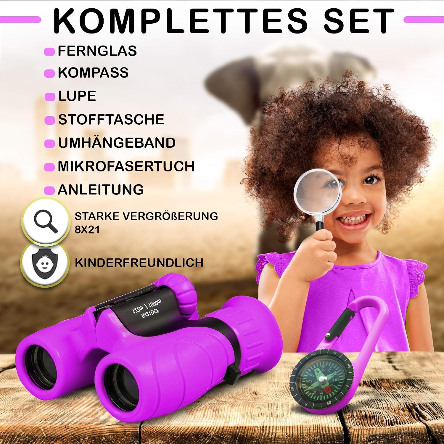 Kinder-Fernglas Set mit Kompass & Lupe | Jetzt bis zu 38% günstiger