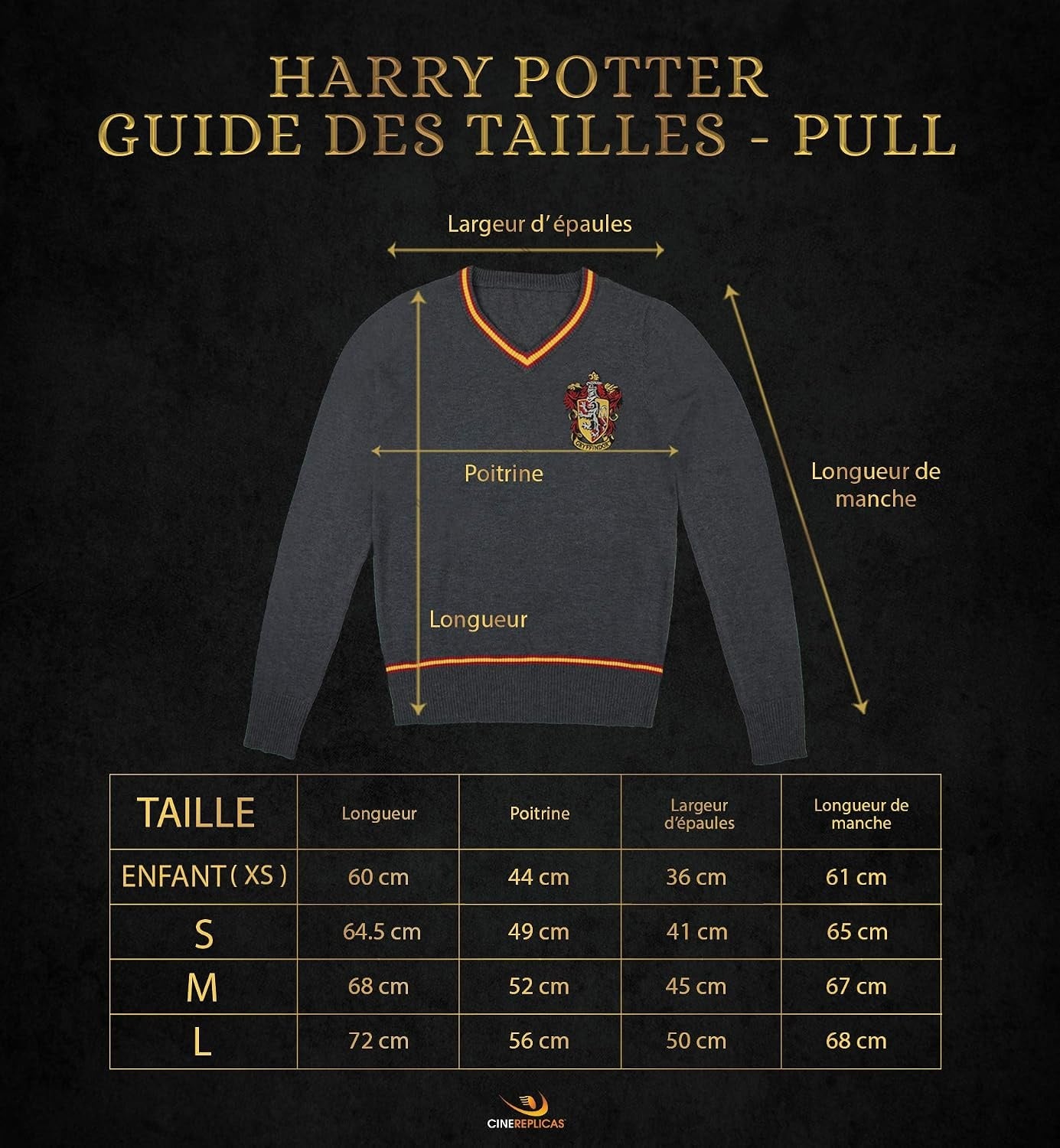 Harry Potter Hogwarts V-Ausschnitt Pullover - Gryffindor Design - bis zu 29% Rabatt