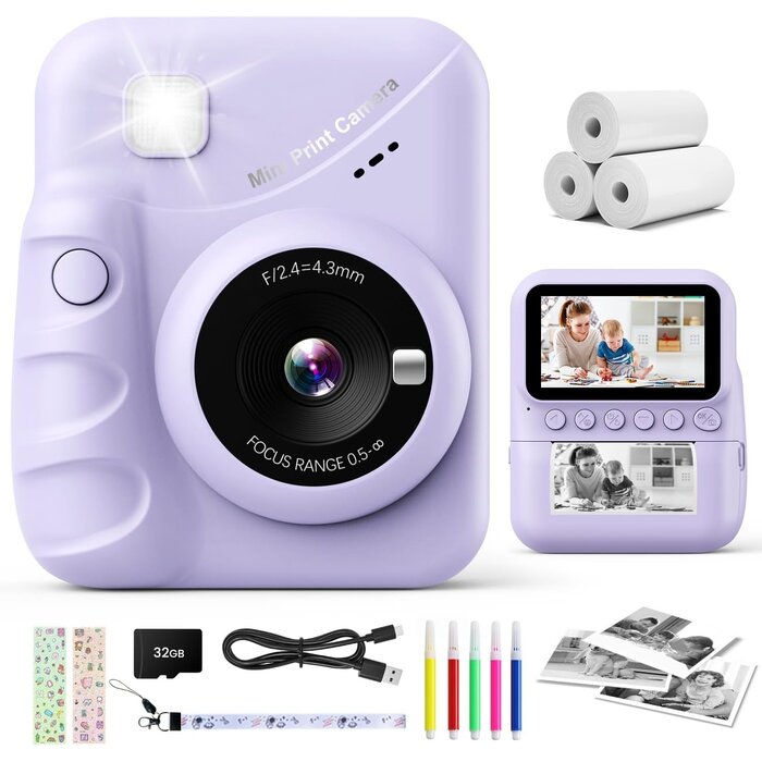 Sofortbildkamera für Kinder: 48MP & 32GB inkl. - bis zu 34% sparen!