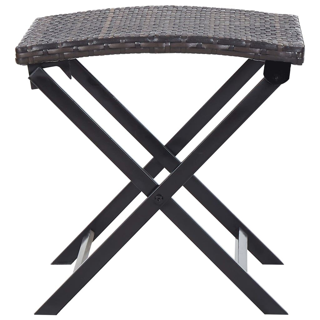 Vidaxl Klapphocker aus PE-Rattan, 44x44x40 cm - jetzt bis zu 40% günstiger