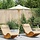 Quadratischer Sonnenschirm Bambus Creme 150x150cm - bis zu 42% sparen