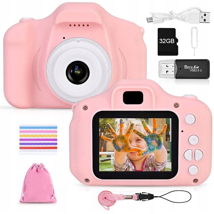 Digitale Kinderkamera Rosa - Inkl. 32 GB - Jetzt bis zu 37% günstiger