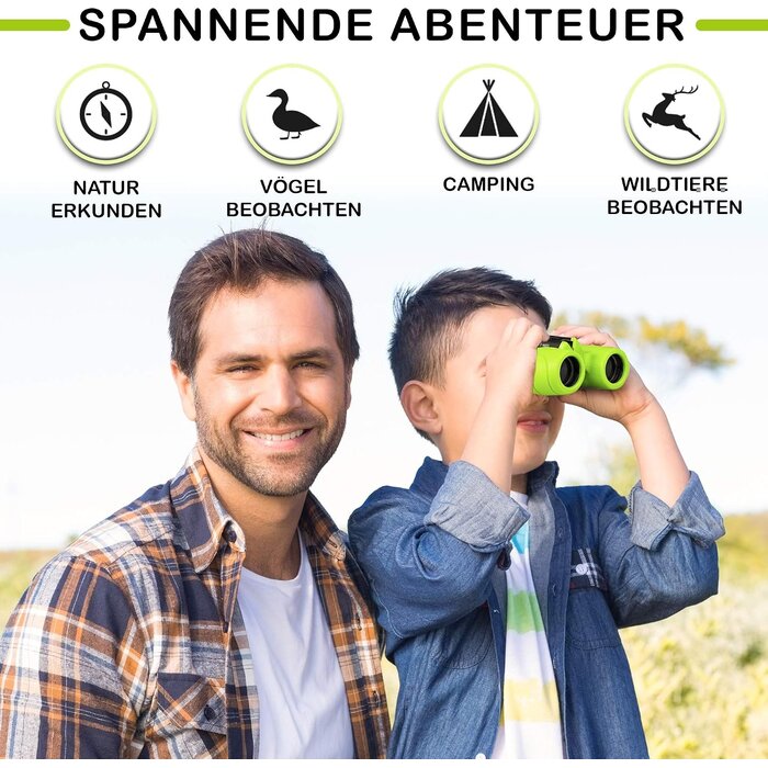 Kinder-Fernglas Abenteurer-Set mit Zubehör - Grün - bis zu 38% Rabatt