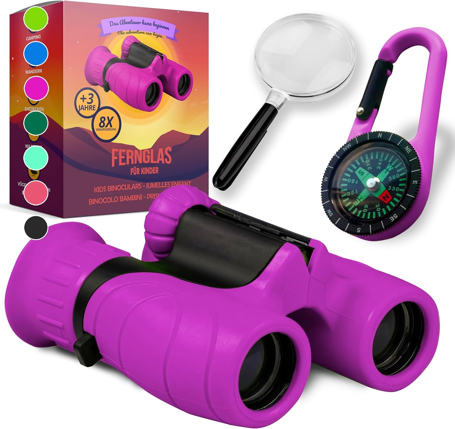 Kinder-Fernglas Abenteurer-Set mit Zubehör - Grün - bis zu 38% Rabatt