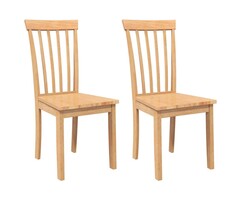 Vidaxl Ergonomische Esszimmerstühle aus Massivholz, 2er Set - bis zu 42% sparen