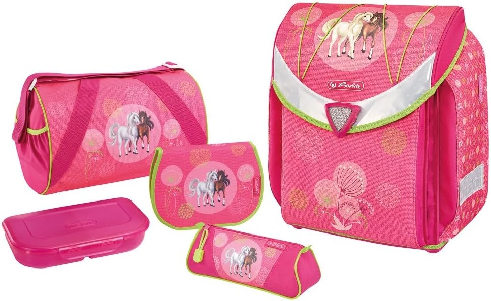 Schulranzen-Set Pferde Rosa - Ergonomisch & Komplett - bis zu 37% sparen