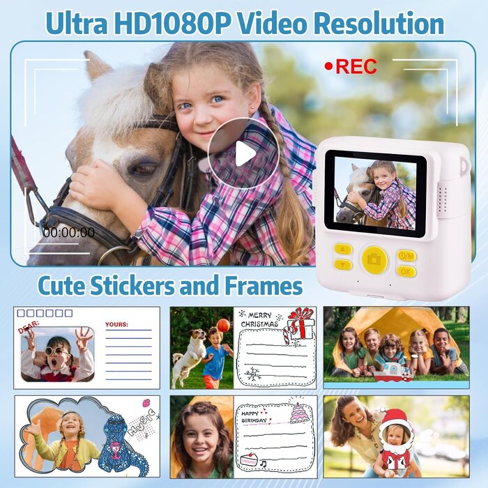 Digitale Kinder-Sofortbildkamera mit 1080p - bis zu 39% Rabatt