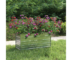 Vidaxl Hochbeet 100x40x45 cm verzinkter Stahl - Silber | Bis zu 38% Rabatt