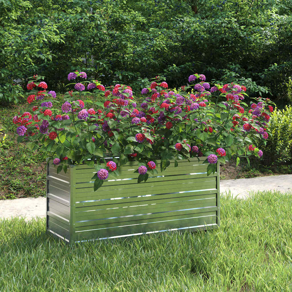 Vidaxl Hochbeet 100x40x45 cm verzinkter Stahl - Silber | Bis zu 38% Rabatt