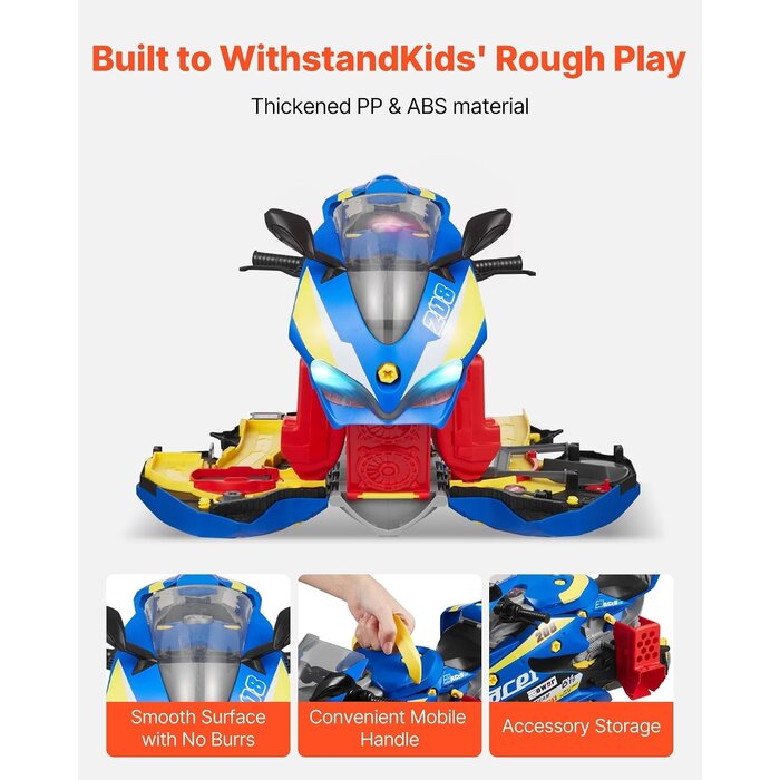 Vevor Motorrad Spielzeug-Werkstatt 6-in-1 Set - Blau - bis zu 39% Rabatt
