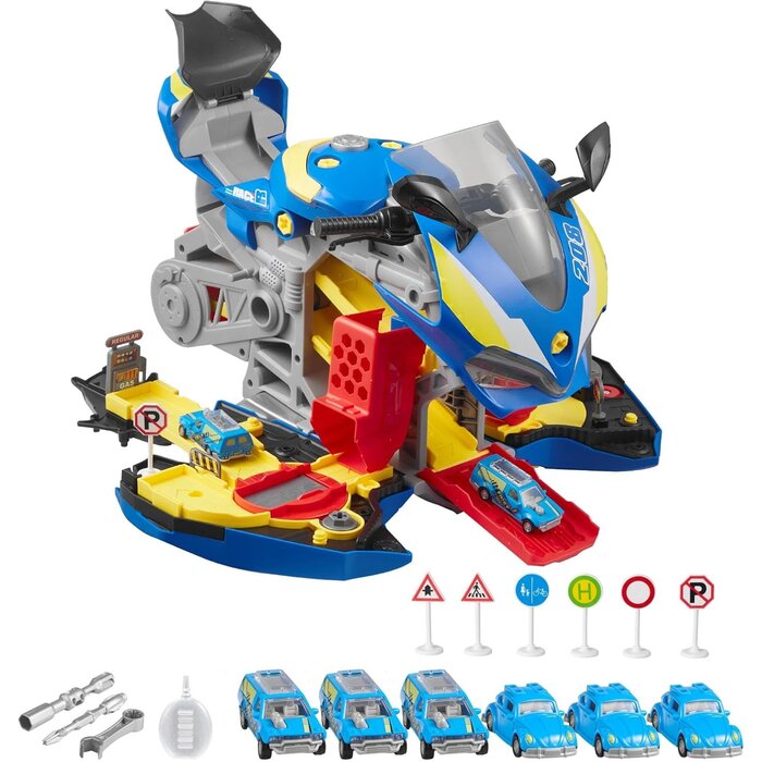 Vevor Motorrad Spielzeug-Werkstatt 6-in-1 Set - Blau - bis zu 39% Rabatt