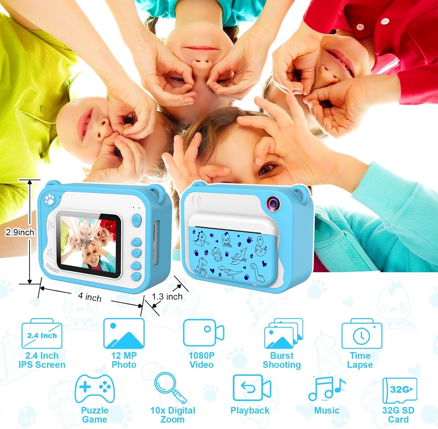Sofortbildkamera für Kinder mit 12MP & Zubehör - Sparen Sie bis zu 40%