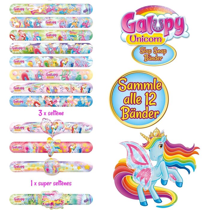 Craze 24 Galupy Einhorn Schnapparmbänder - Buntes Set zum Sammeln - bis zu 39% Rabatt